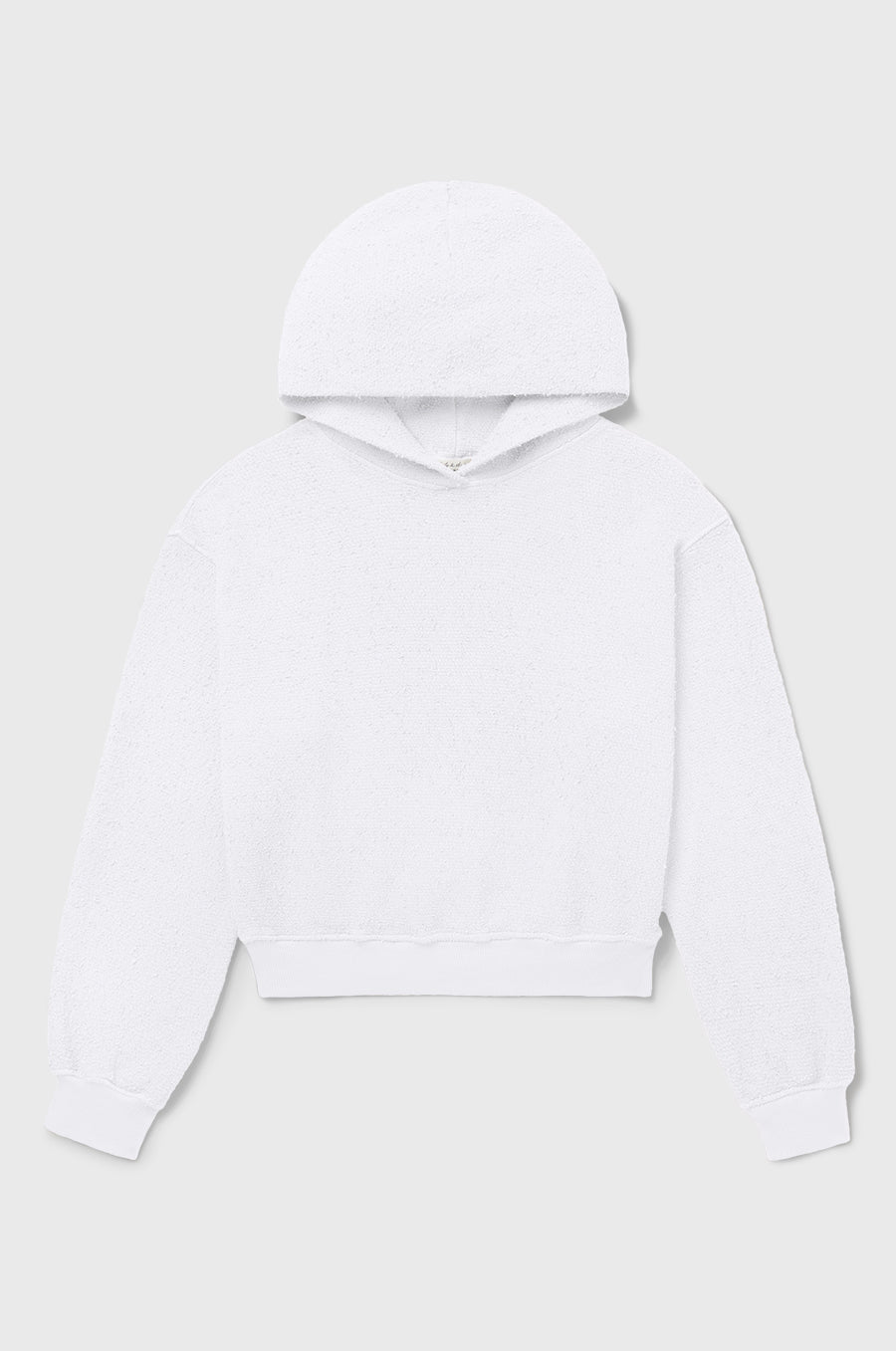 THE HOODIE IN WHITE BOUCLÉ
