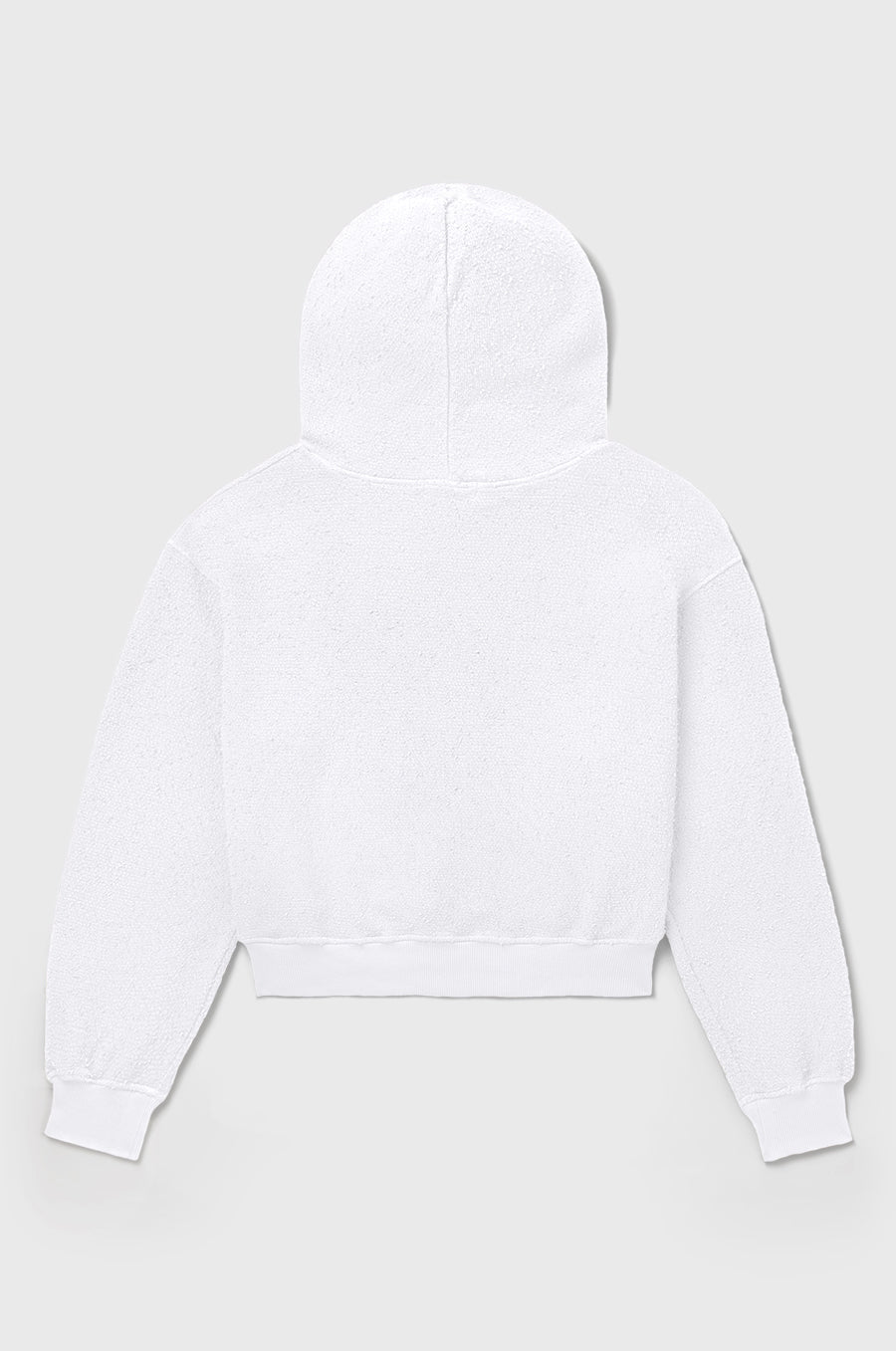 THE HOODIE IN WHITE BOUCLÉ