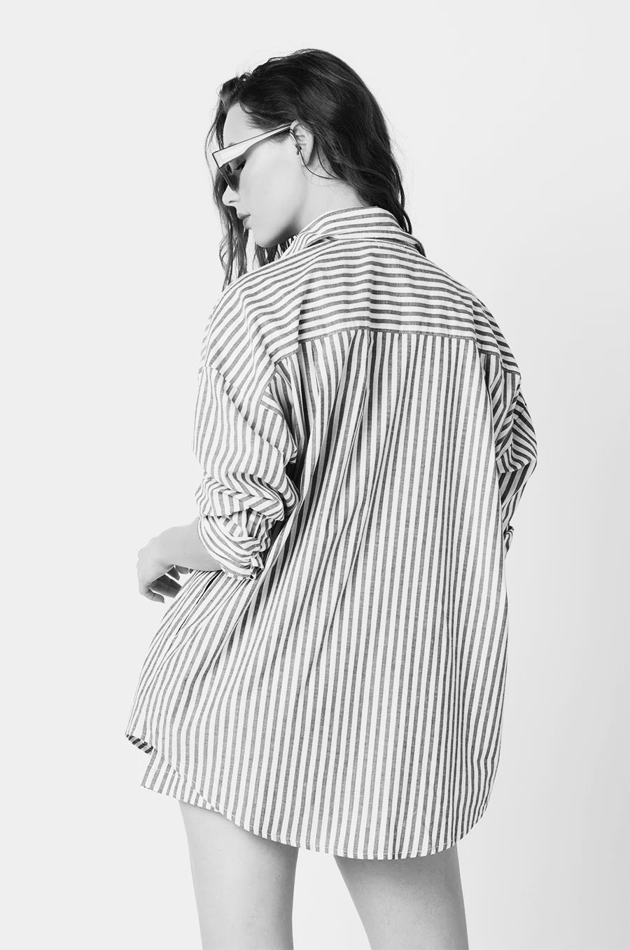 THE SUNDAY SHIRT IN TURQUOISE STRIPE POPLIN