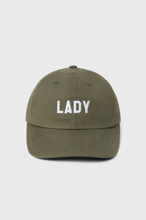 the lady & the sailor Lady Baseball Cap in Army/White Poplin