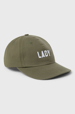 the lady & the sailor Lady Baseball Cap in Army/White Poplin