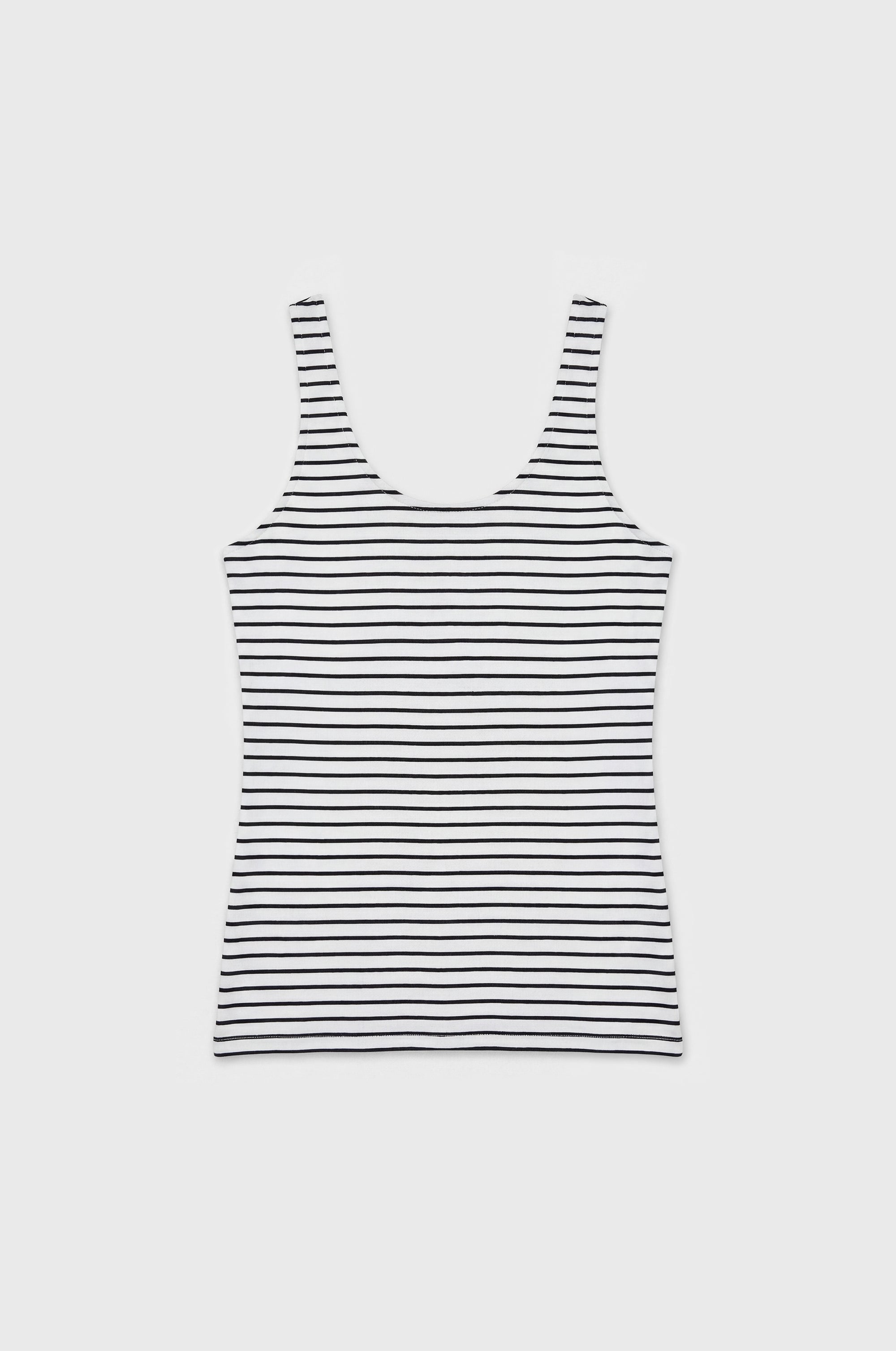 LAYER TANK IN BLACK/WHITE STRIPE