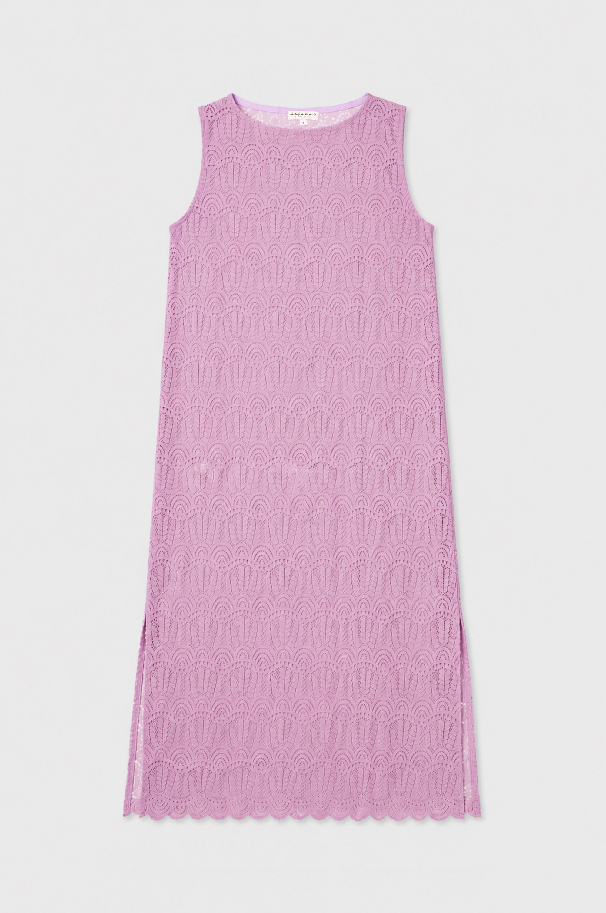LONG SHIFT TUNIC IN LAVENDER LACE