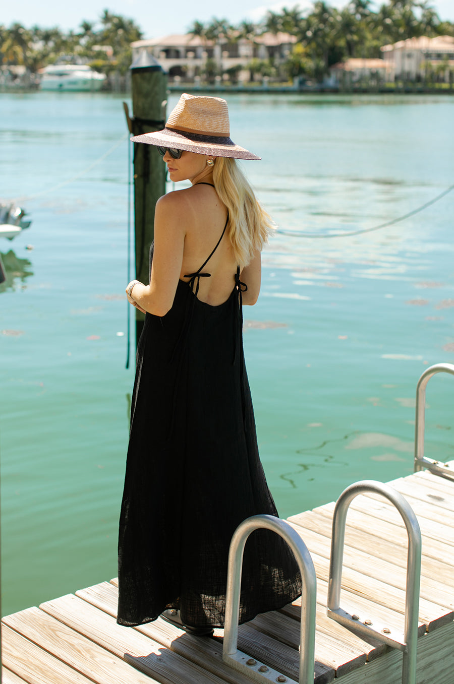 MILA DRESS IN BLACK GAUZE