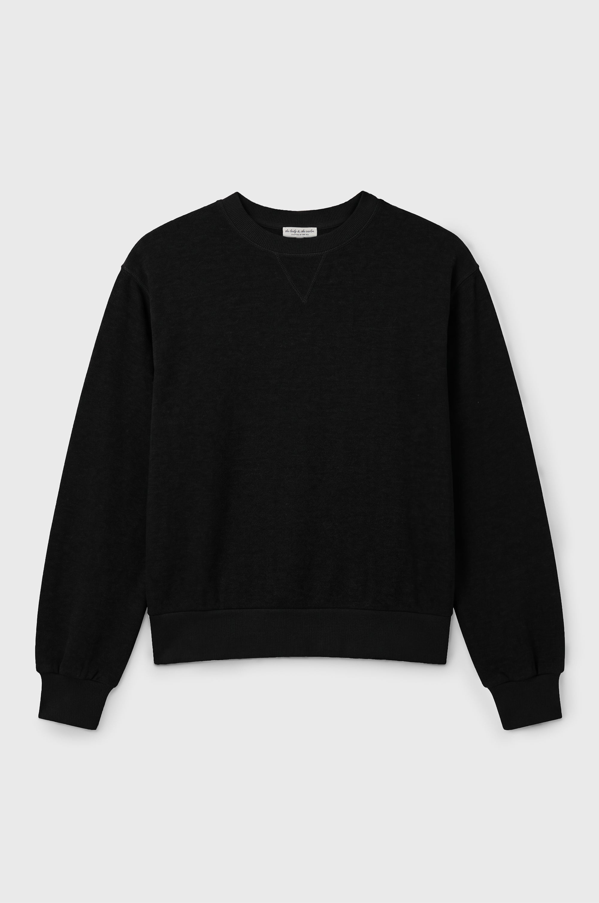 RELAXED FLEECE SWEATSHIRT IN BLACK