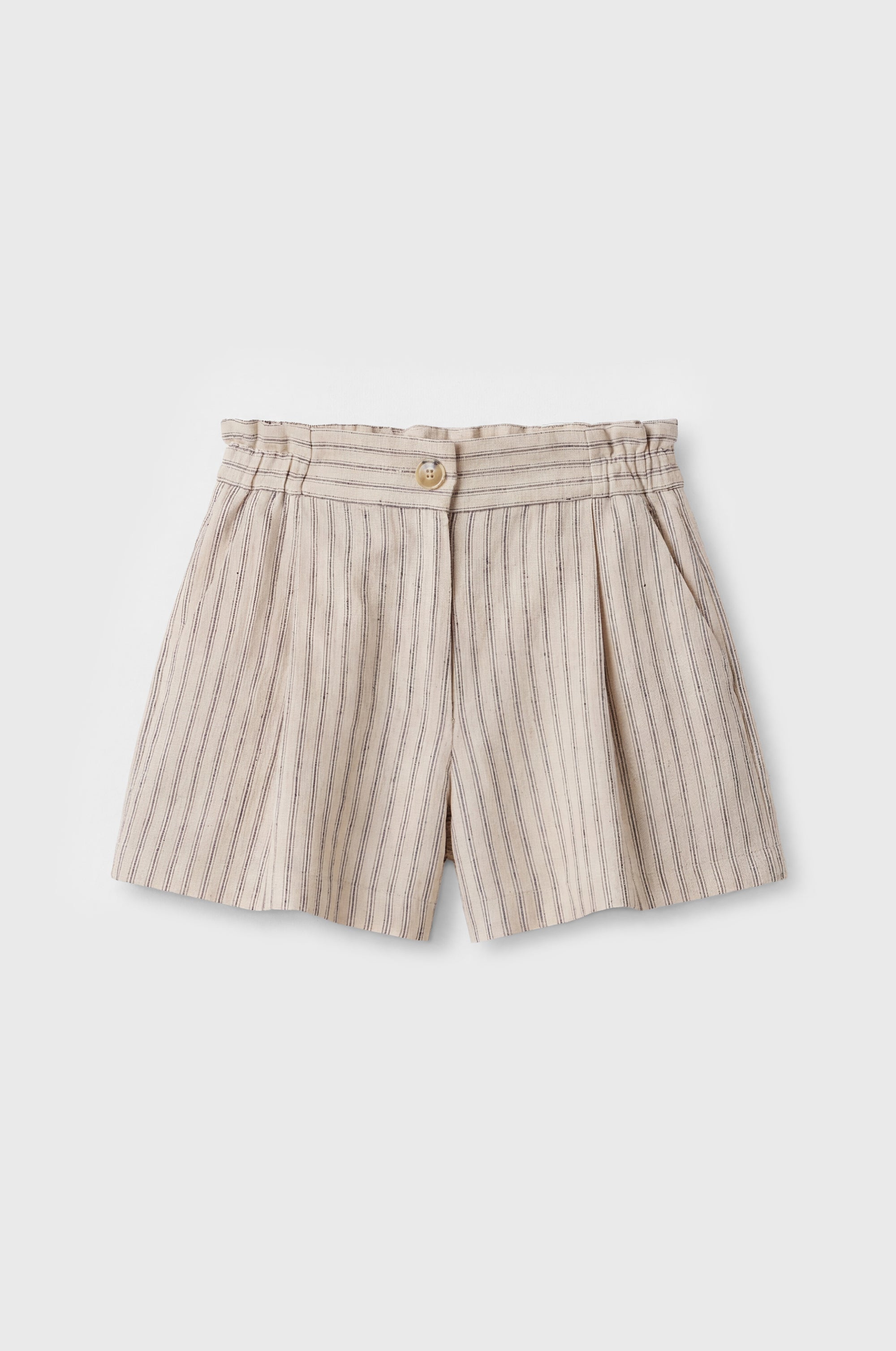 SEASIDE SHORT IN FLAX STRIPE