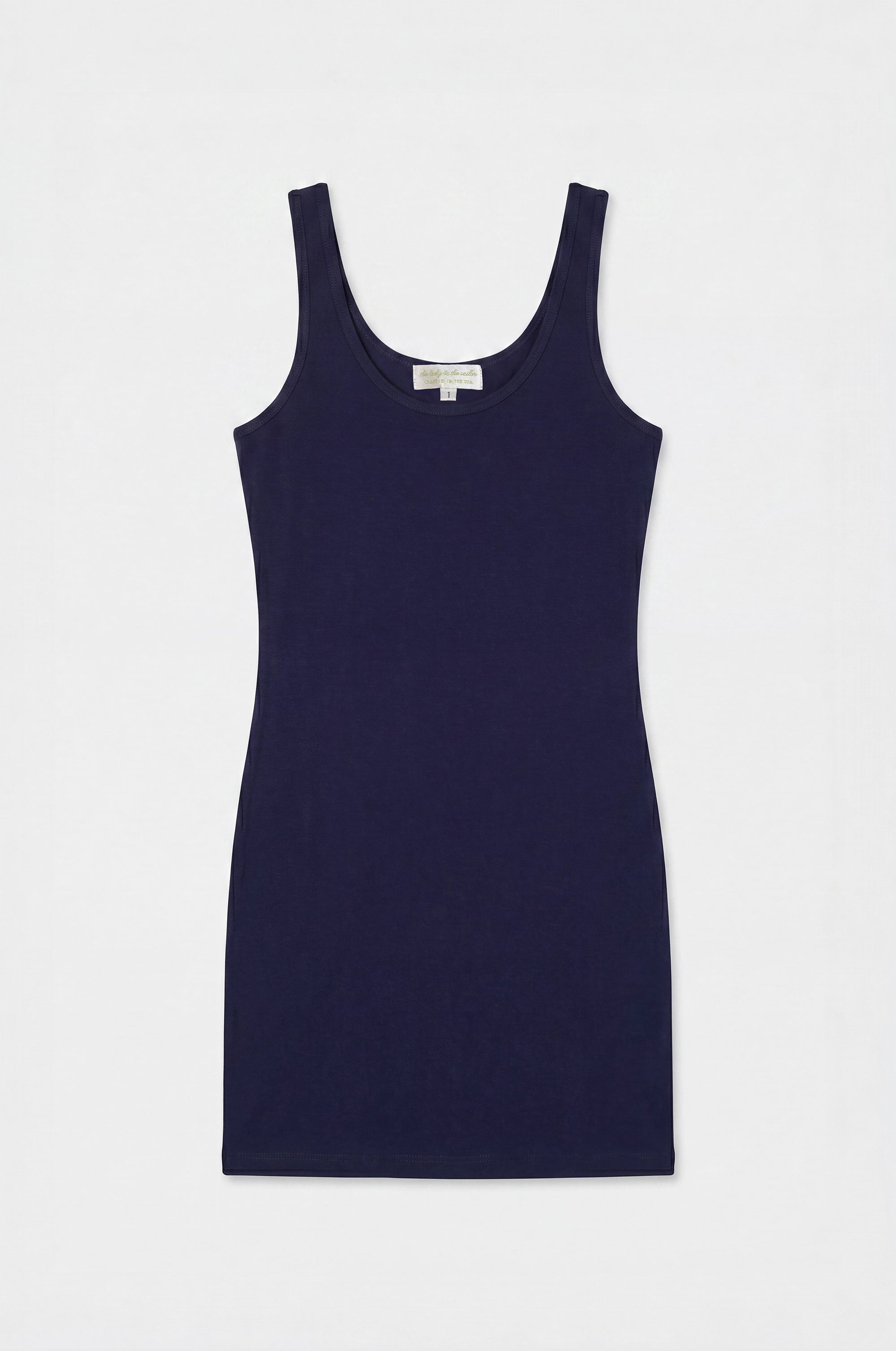 SLIP DRESS IN NAVY