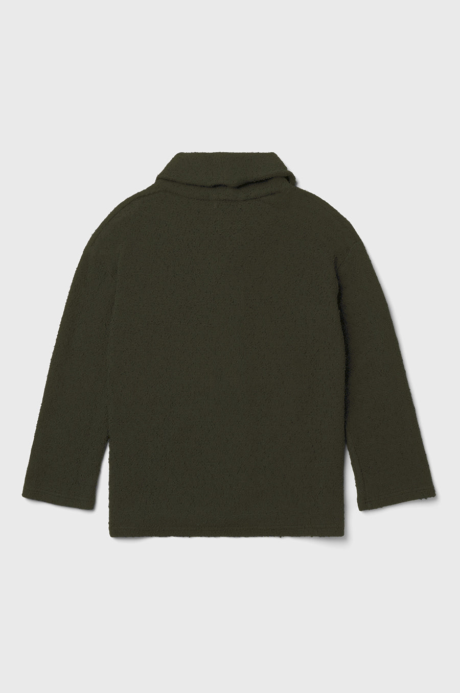 SNAP CARDI IN MOSS BOUCLÉ