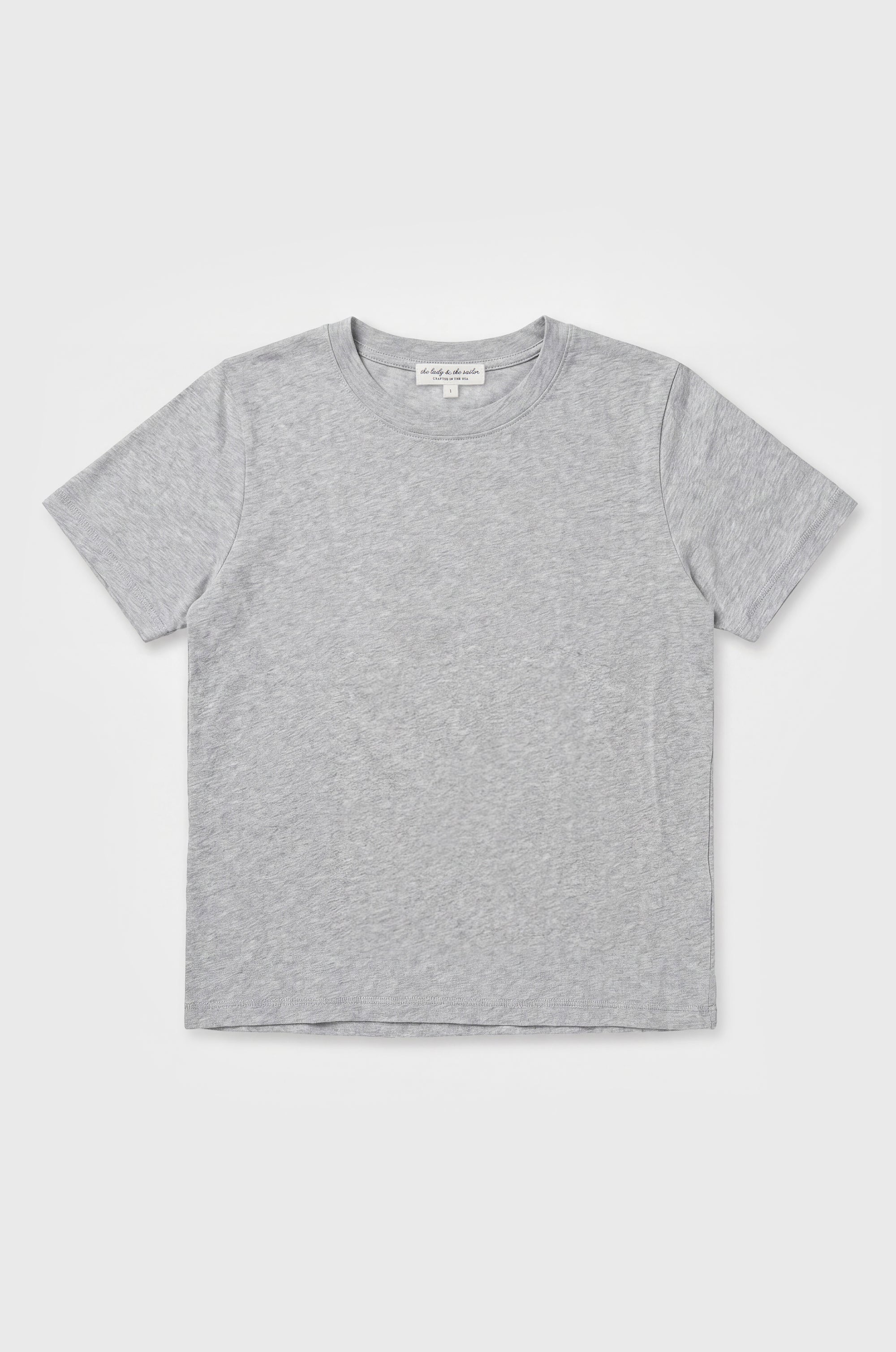 S/S CLASSIC TEE IN HEATHER GREY LUXE COTTON