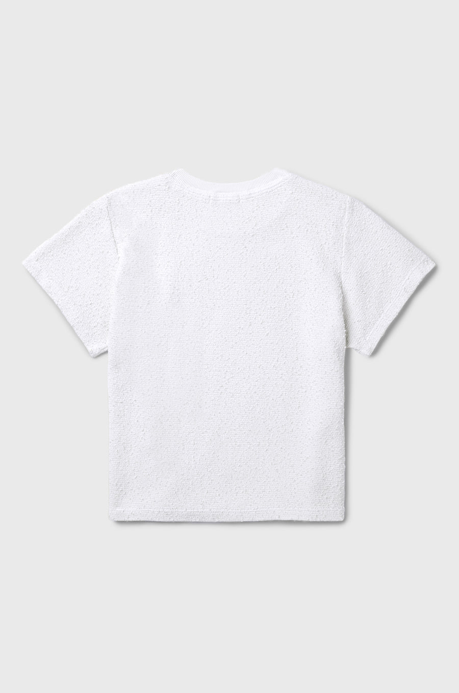 S/S CLASSIC TEE IN WHITE BOUCLÉ