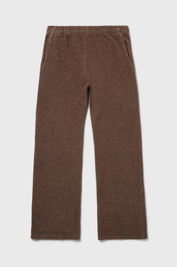 the lady and the sailor Straight Leg Sweatpant in Bark Bouclé.