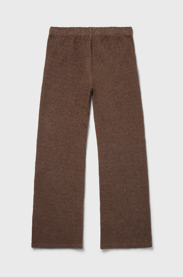 the lady and the sailor Straight Leg Sweatpant in Bark Bouclé.