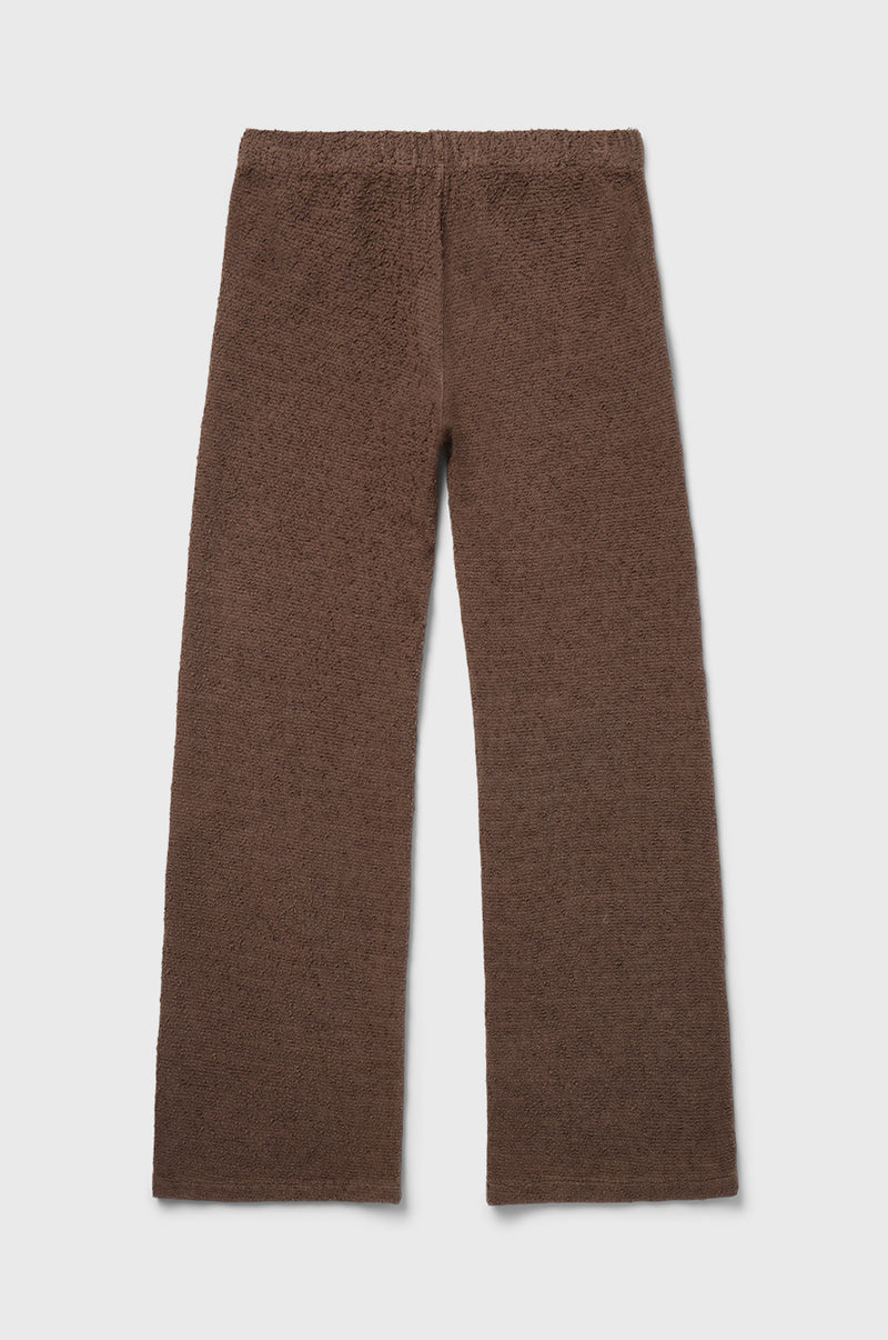 the lady and the sailor Straight Leg Sweatpant in Bark Bouclé.