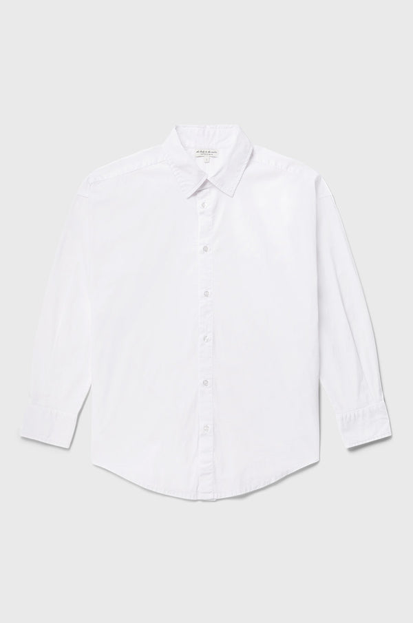 the lady & the sailor The Sunday Shirt in White Poplin.