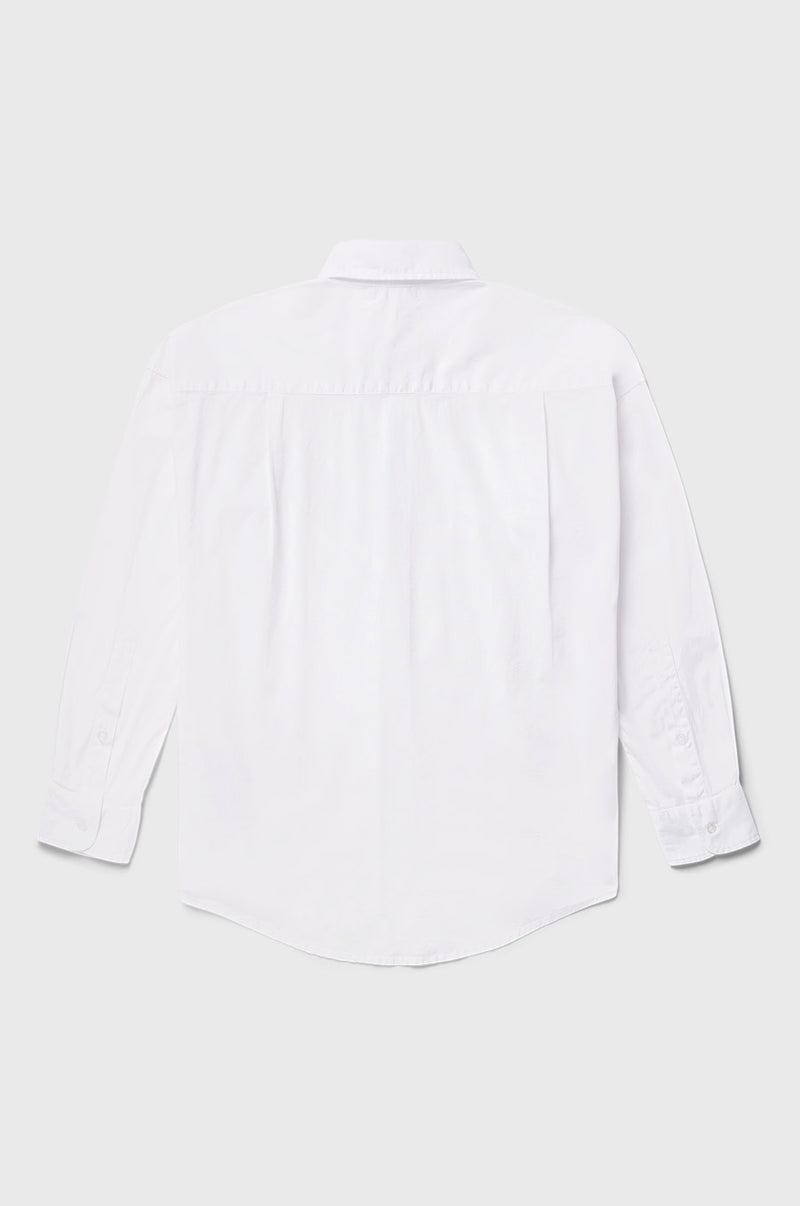 the lady & the sailor The Sunday Shirt in White Poplin.