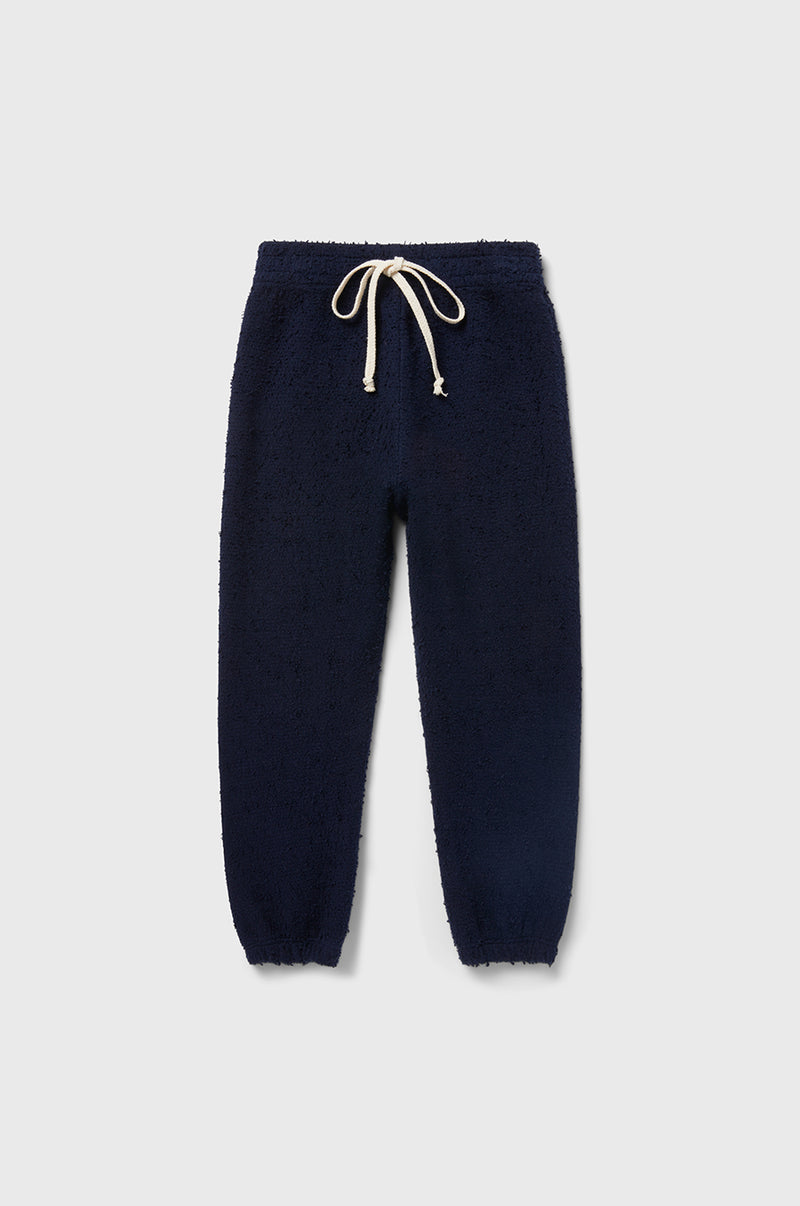 little lady & petit sailor Kids Vintage Sweatpant in Navy Bouclé