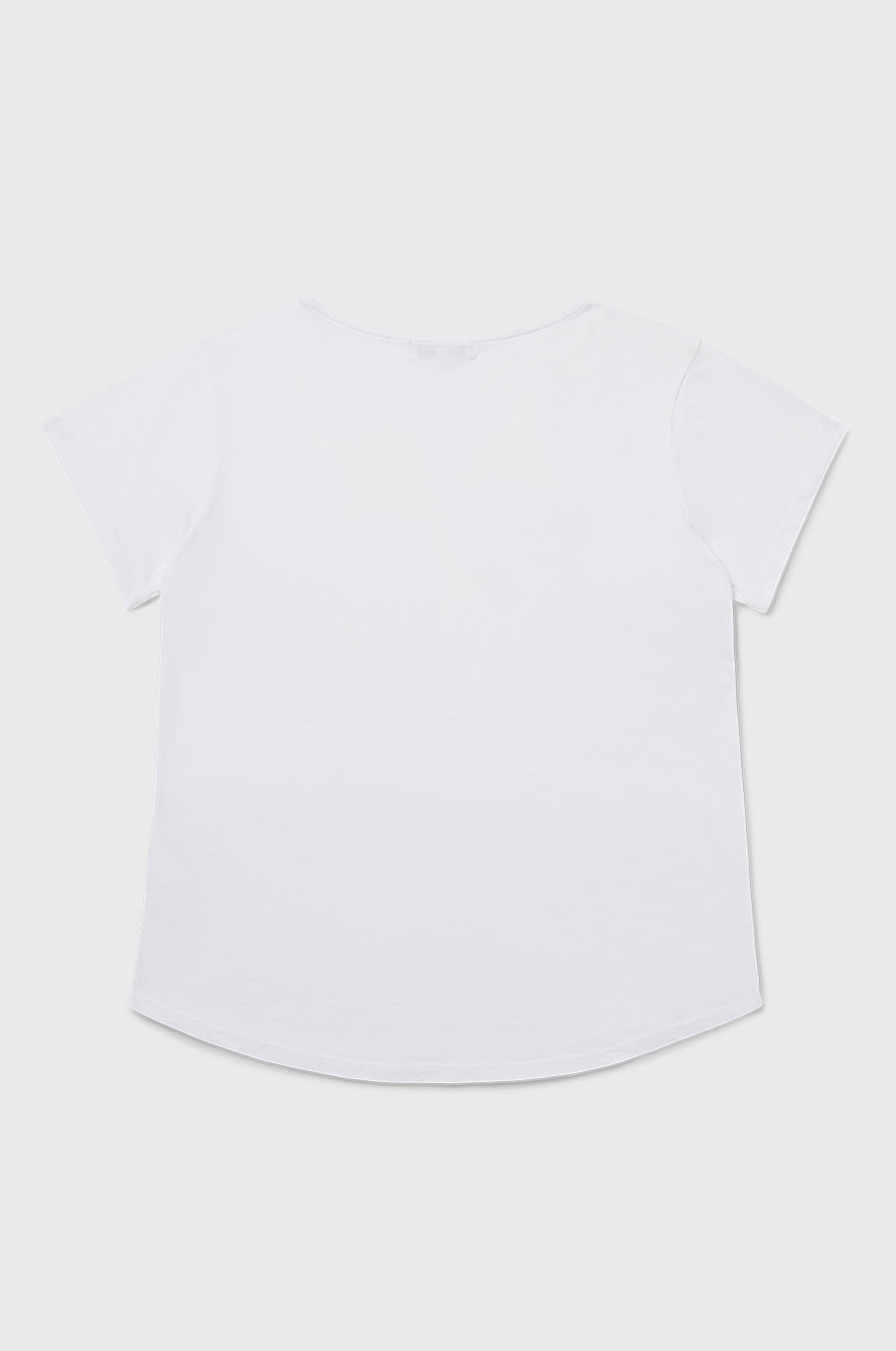 the lady & the sailor V Neck Tee in White Organic Cotton Jersey.