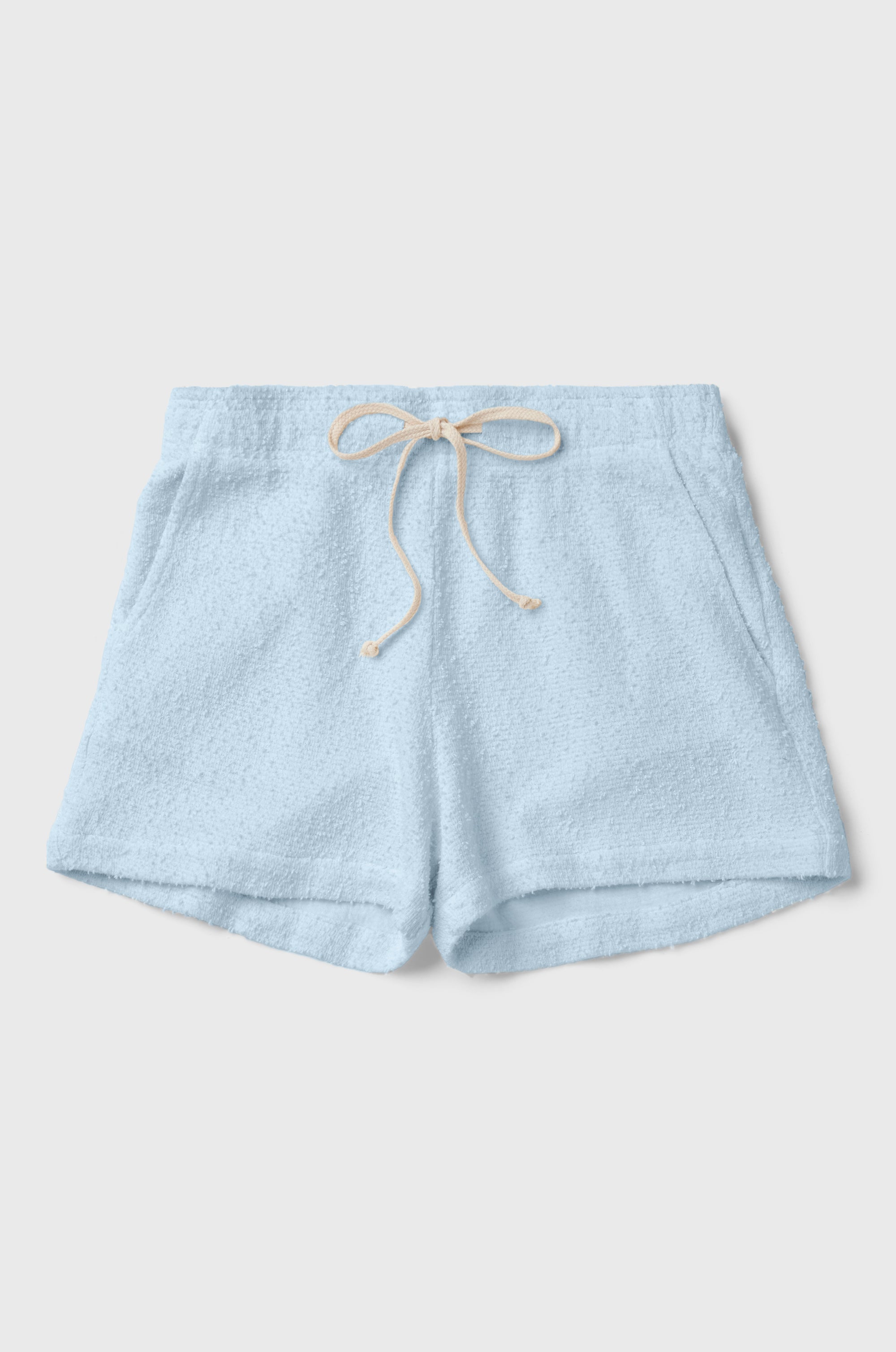 WEEKEND SHORTS IN POWDERY BLUE BOUCLÉ