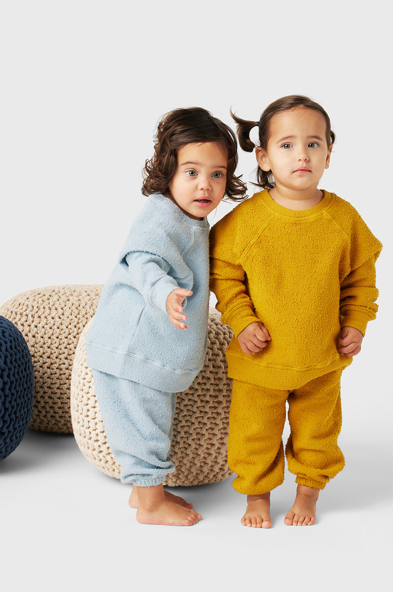 Kids Brentwood Sweatshirt in Marigold Bouclé