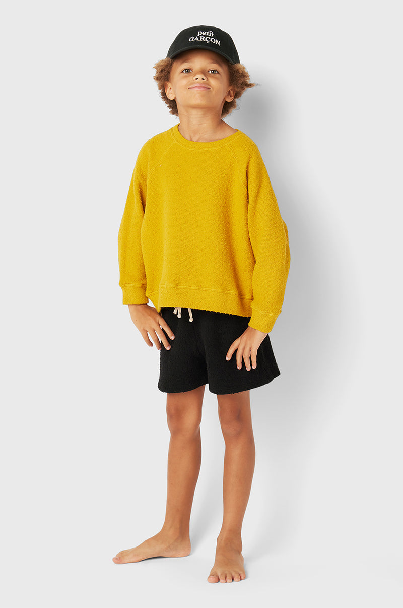 Kids Brentwood Sweatshirt in Marigold Bouclé