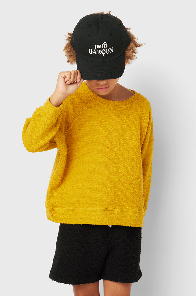 Kids Brentwood Sweatshirt in Marigold Bouclé