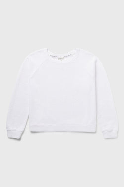 lady & the sailor Brentwood Sweatshirt in White Bouclé.