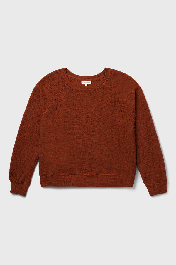 lady & the sailor Brentwood Sweatshirt in Copper Bouclé.