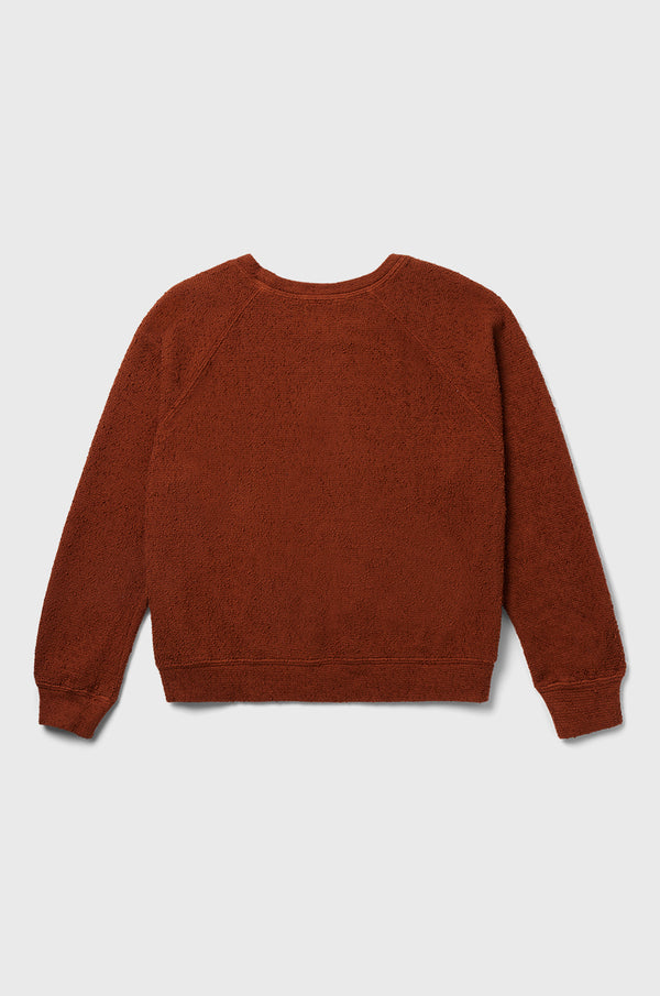 lady & the sailor Brentwood Sweatshirt in Copper Bouclé.