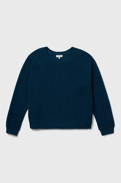 lady & the sailor Brentwood Sweatshirt in Teal Bouclé.