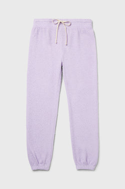 lady & the sailor Full Length Vintage Sweatpant in Lilac Bouclé.