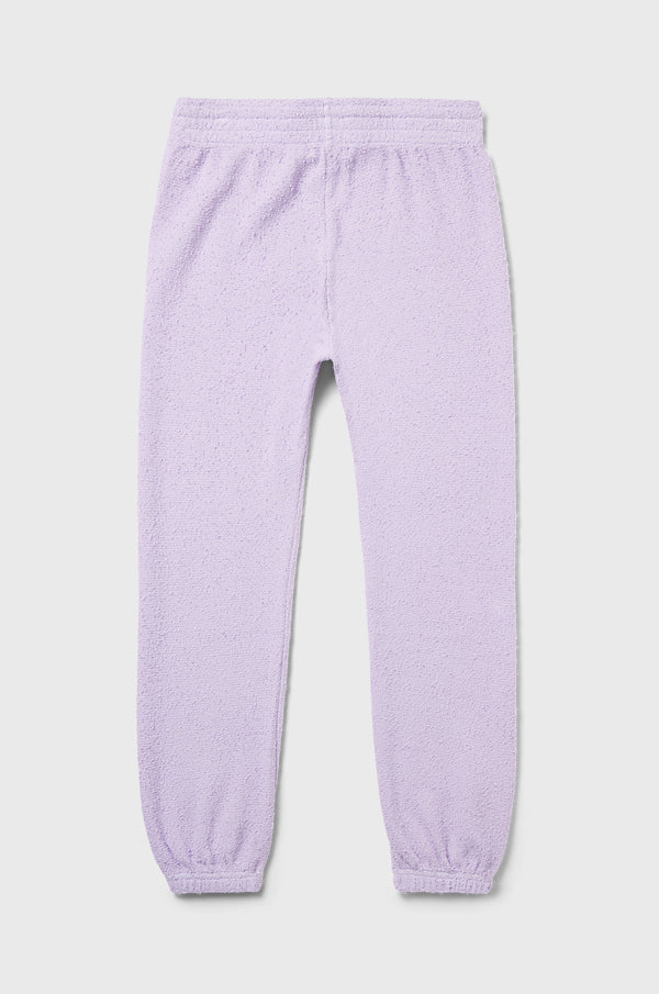 lady & the sailor Full Length Vintage Sweatpant in Lilac Bouclé.