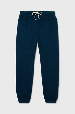 lady & the sailor Full Length Vintage Sweatpant in Teal Bouclé.