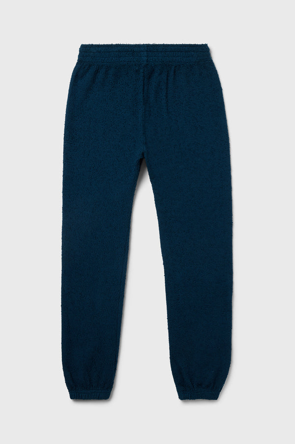 lady & the sailor Full Length Vintage Sweatpant in Teal Bouclé.