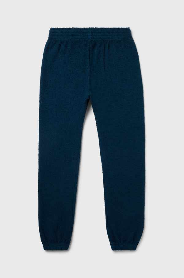lady & the sailor Full Length Vintage Sweatpant in Teal Bouclé.