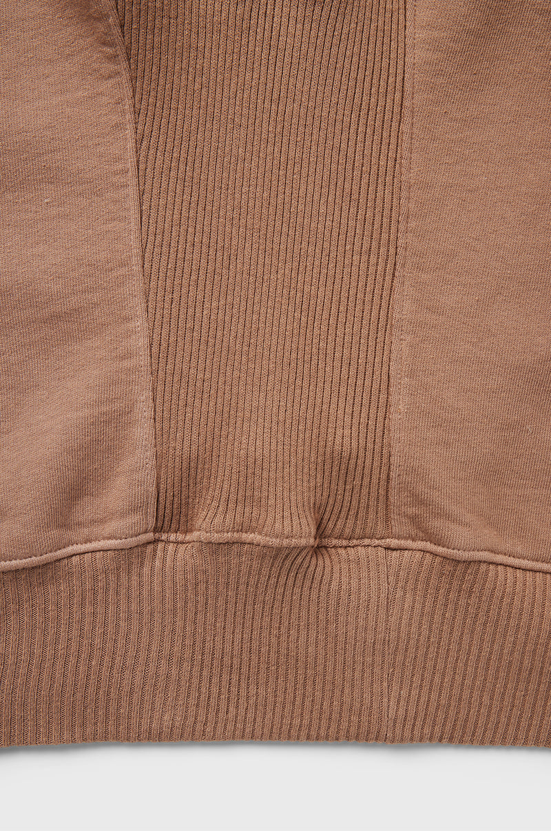 the lady & the sailor The Kristin Sweatshirt in Mocha Fleece.