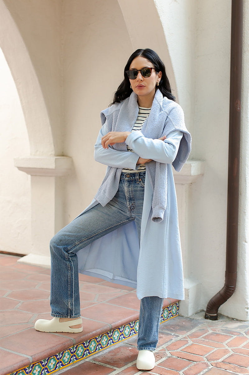 Midi Duster Coat Glacier Air Flow the lady the sailor