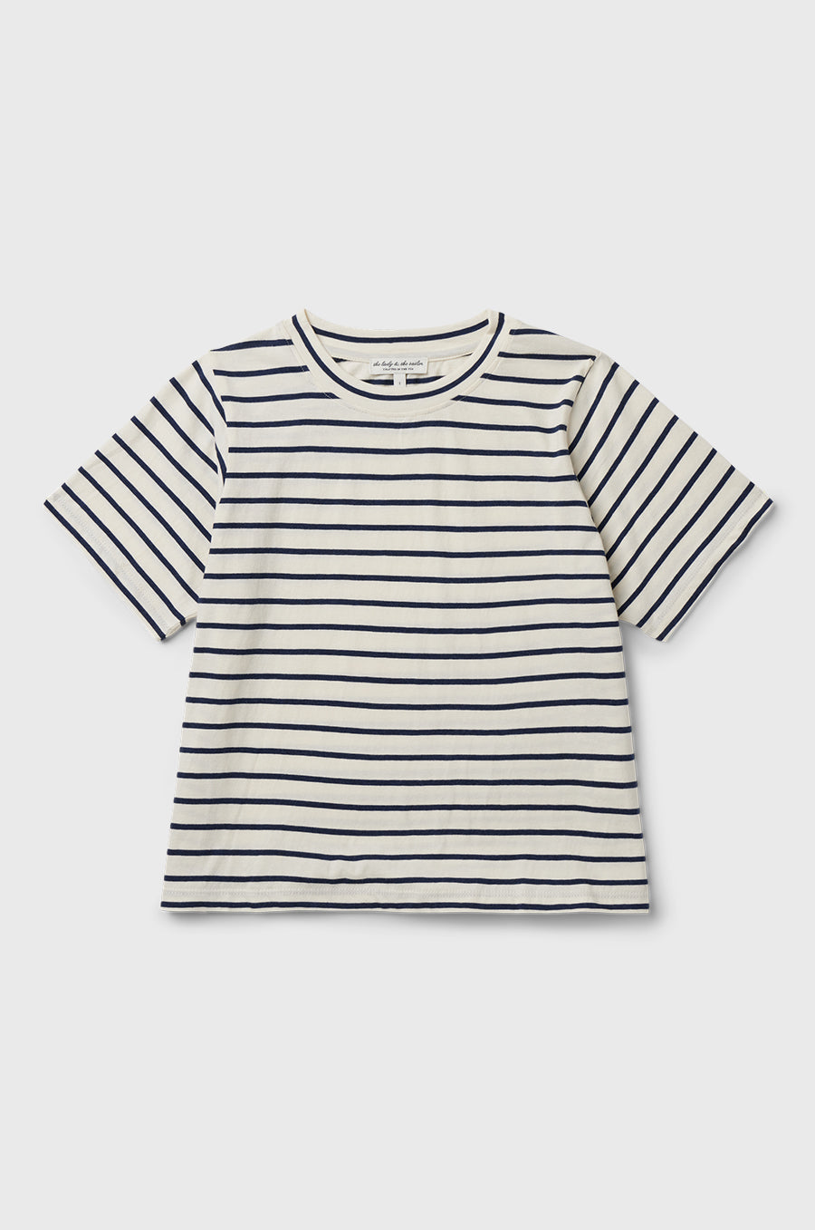 the lady & the sailor SS Classic Tee in Navy Stripe.
