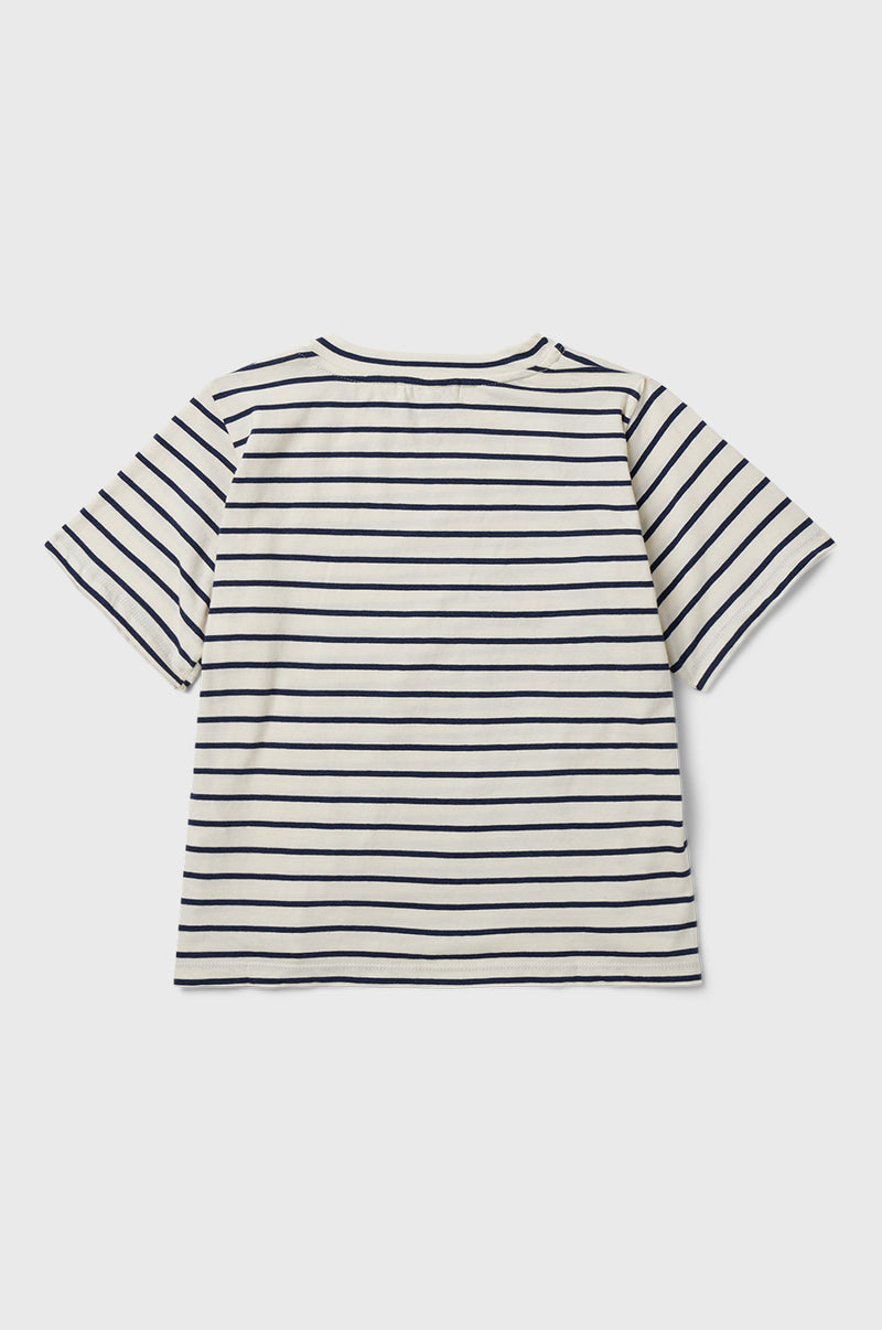 the lady & the sailor SS Classic Tee in Navy Stripe.