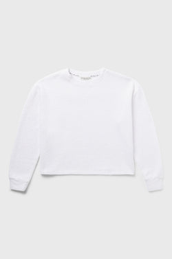 the lady & the sailor Vintage Sweatshirt in White Bouclé.