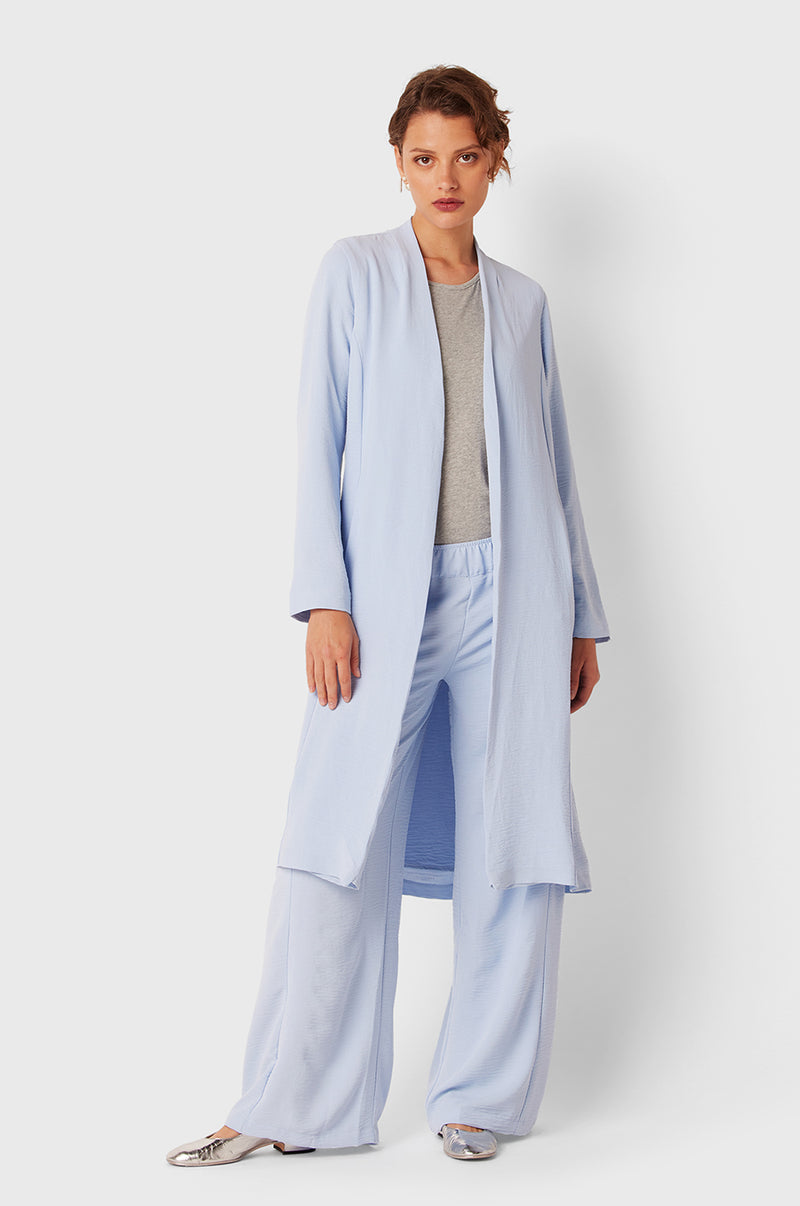 Light blue duster jacket discount