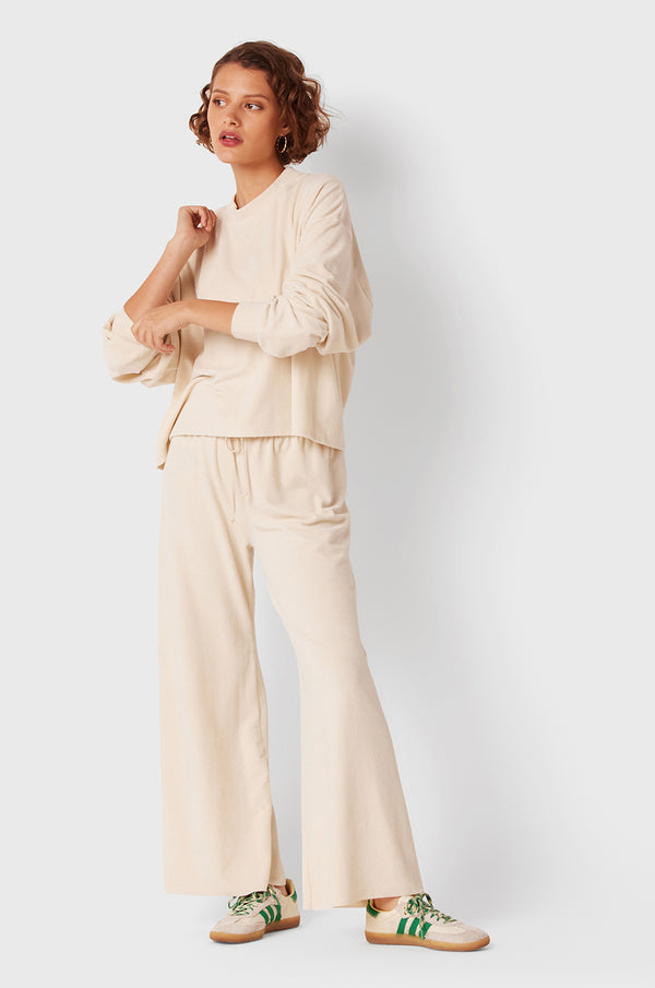 FRENCH FLARE PANT IN IVORY CORD